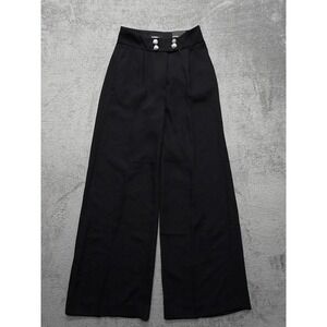 Express Pants Womens 4S Black Wide Leg Super High Rise Dress Trousers